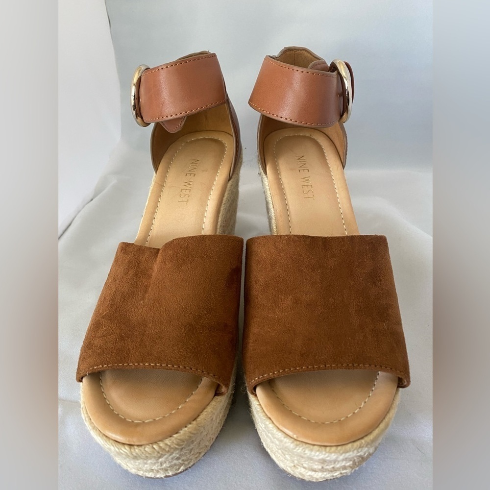 Nine West Women's Adell Espadrille Wedge Sandals Size 6